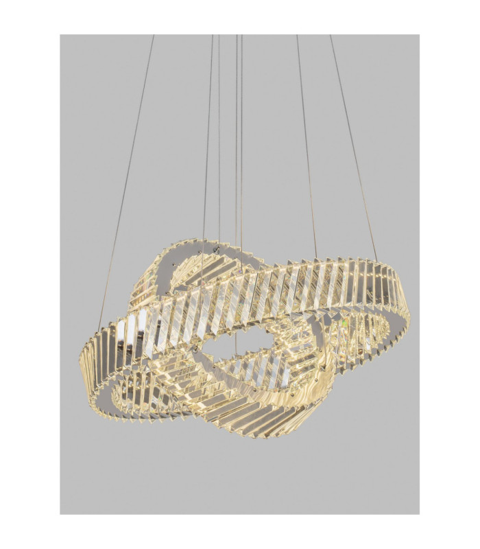 Arietta Pendant Ceiling Light Nickel Triac Dimmable LED 80W 5600lm 3000K-5