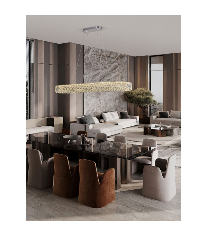 Arietta Bar Pendant Ceiling Light Nickel Triac Dimmable LED 82W 5740lm 3000K-2