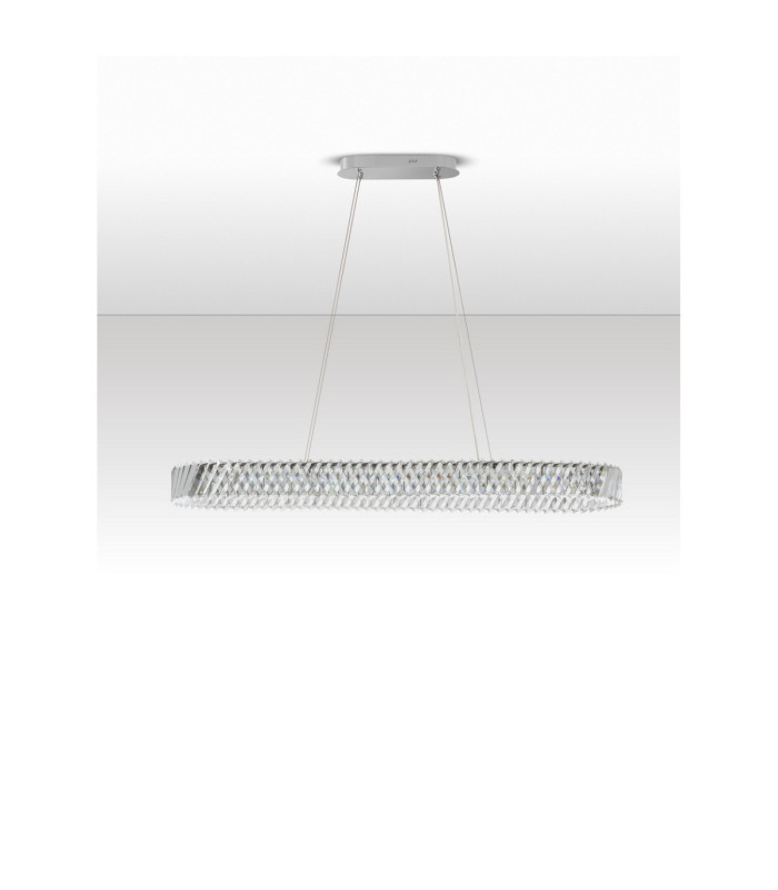 Arietta Bar Pendant Ceiling Light Nickel Triac Dimmable LED 82W 5740lm 3000K-3