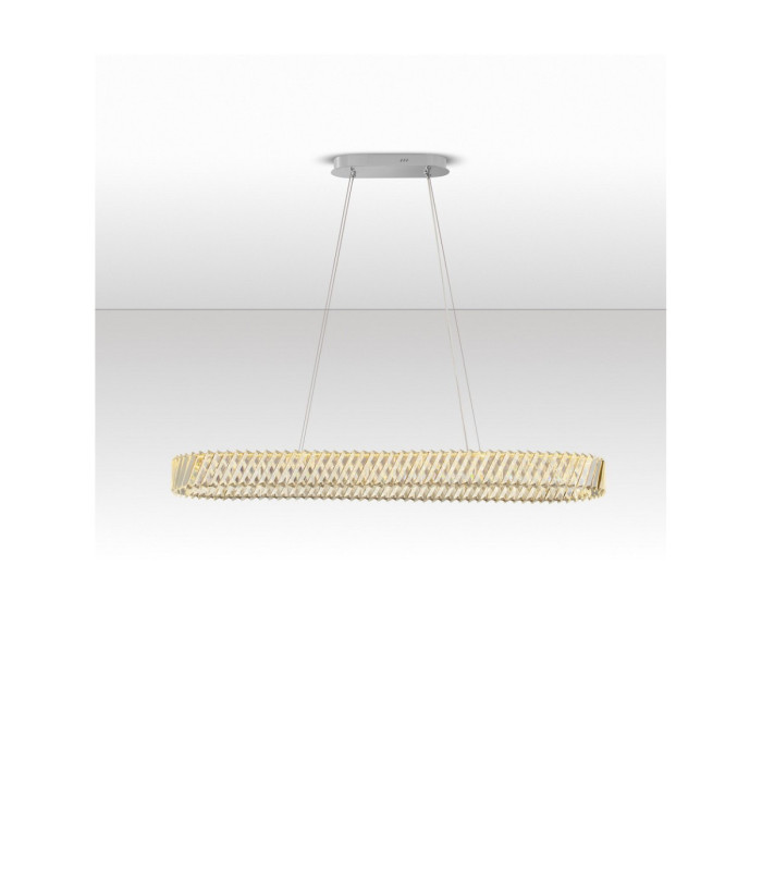 Arietta Bar Pendant Ceiling Light Nickel Triac Dimmable LED 82W 5740lm 3000K-4