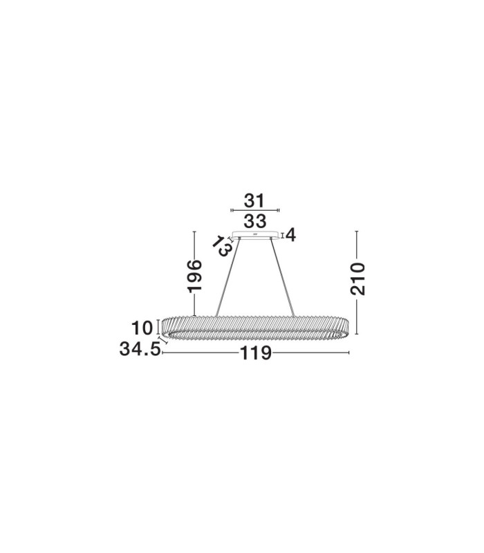 Arietta Bar Pendant Ceiling Light Nickel Triac Dimmable LED 82W 5740lm 3000K-6