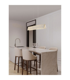 Arietta Bar Pendant Ceiling Light Nickel Triac Dimmable LED 28W 1960lm 3000K-2