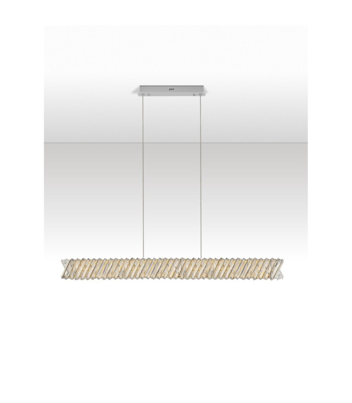 Arietta Bar Pendant Ceiling Light Nickel Triac Dimmable LED 28W 1960lm 3000K-4