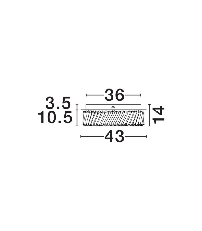 Arietta Ceiling Light Nickel Triac Dimmable LED 34W 2380lm 3000K-5