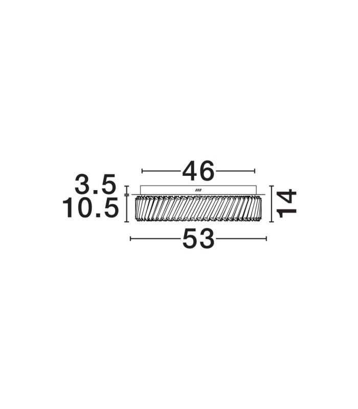 Arietta Ceiling Light Nickel Triac Dimmable LED 40W 2800lm 3000K-6
