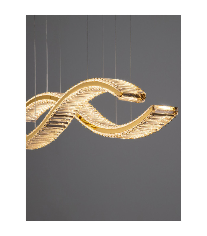 Aurelia Bar Pendant Ceiling Light Platinum Gold Triac Dimmable LED 95W 4750lm 3500K-2