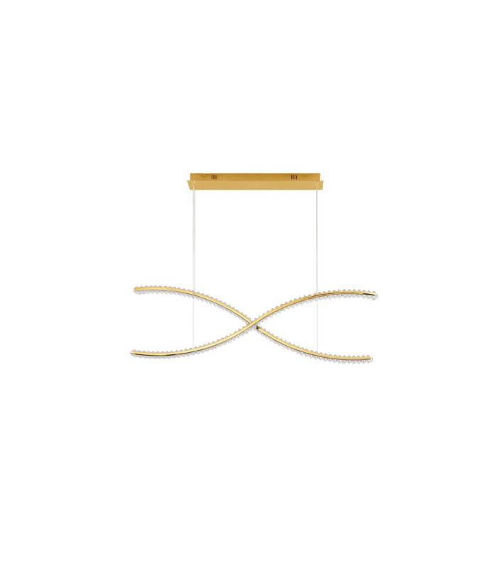Aurelia Bar Pendant Ceiling Light Platinum Gold Triac Dimmable LED 95W 4750lm 3500K-3