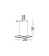 Aurelia Bar Pendant Ceiling Light Platinum Gold Triac Dimmable LED 95W 4750lm 3500K-6
