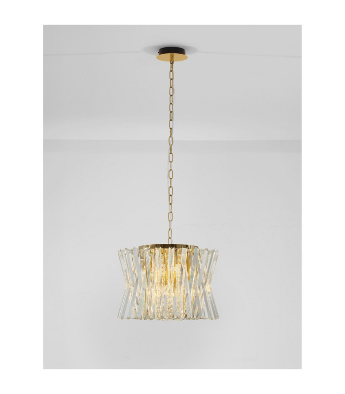Estrella Pendant Ceiling Light Satin Brass E14 8x5W-4