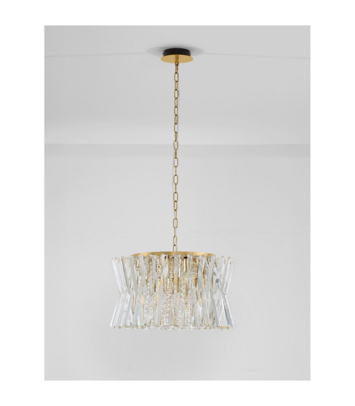 Estrella Pendant Ceiling Light Satin Brass E14 12x5W-3