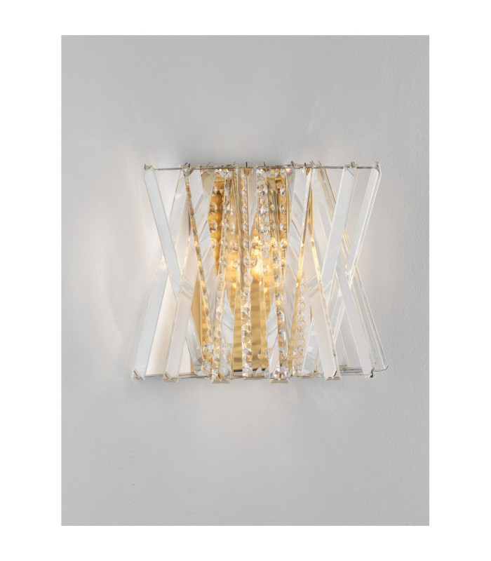 Estrella Wall Lamp Satin Brass E14 2x5W-5