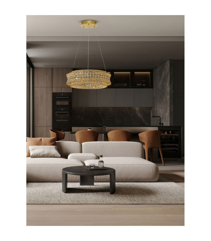 Celysia Pendant Ceiling Light Platinum Gold Triac Dimmable LED 56W 4592lm 3500K-2