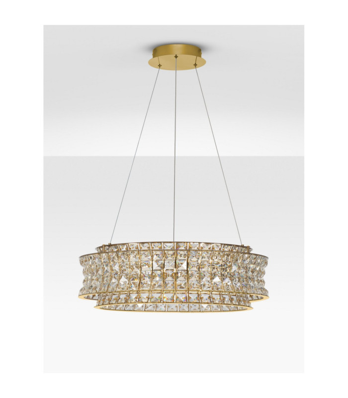 Celysia Pendant Ceiling Light Platinum Gold Triac Dimmable LED 56W 4592lm 3500K-3