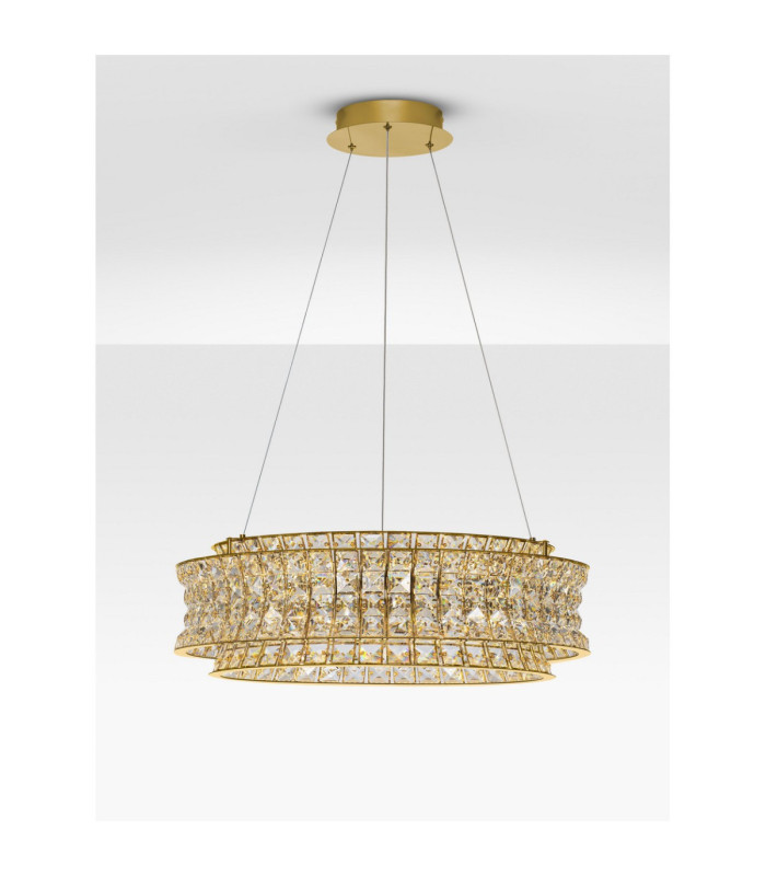 Celysia Pendant Ceiling Light Platinum Gold Triac Dimmable LED 56W 4592lm 3500K-4