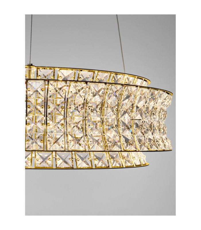 Celysia Pendant Ceiling Light Platinum Gold Triac Dimmable LED 56W 4592lm 3500K-5