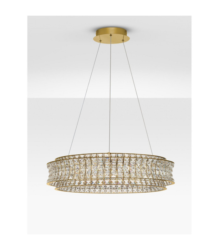Celysia Pendant Ceiling Light Platinum Gold Triac Dimmable LED 74W 5920lm 3500K-3