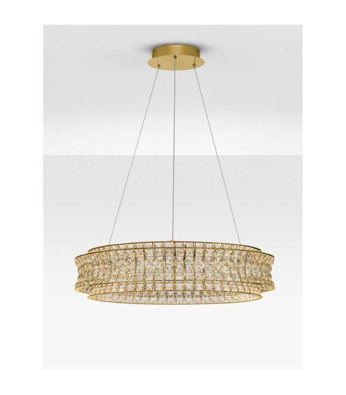 Celysia Pendant Ceiling Light Platinum Gold Triac Dimmable LED 74W 5920lm 3500K-4