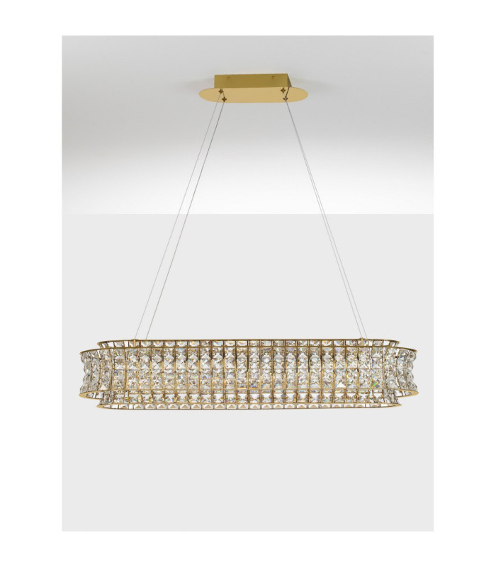 Celysia Bar Pendant Ceiling Light Platinum Gold Triac Dimmable LED 74W 5714lm 3500K-3