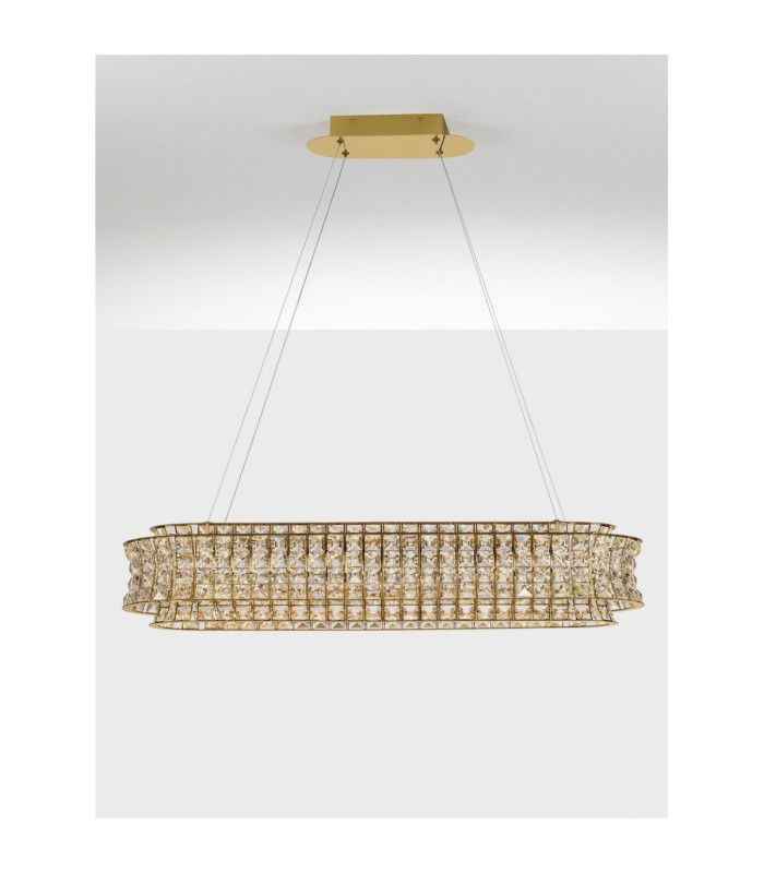 Celysia Bar Pendant Ceiling Light Platinum Gold Triac Dimmable LED 74W 5714lm 3500K-4