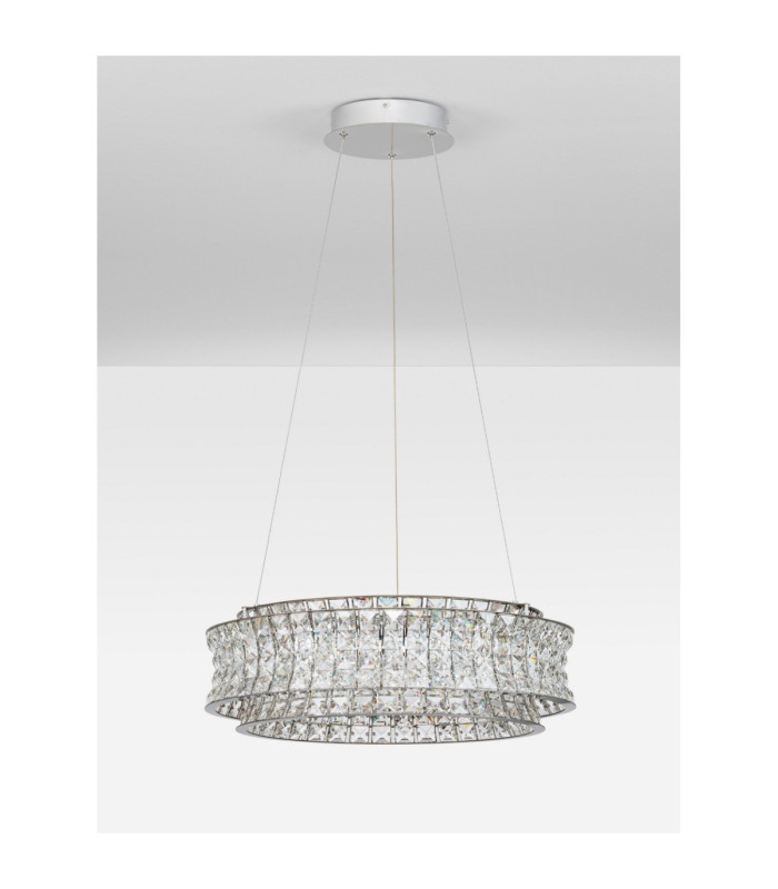 Celysia Pendant Ceiling Light Chrome Triac Dimmable LED 56W 4592lm 3500K-3
