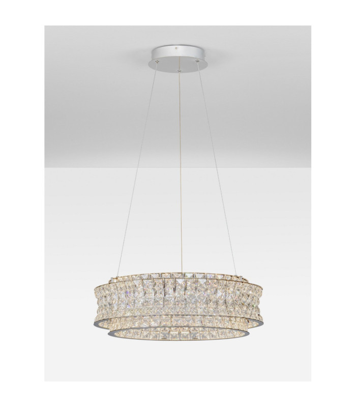 Celysia Pendant Ceiling Light Chrome Triac Dimmable LED 56W 4592lm 3500K-4