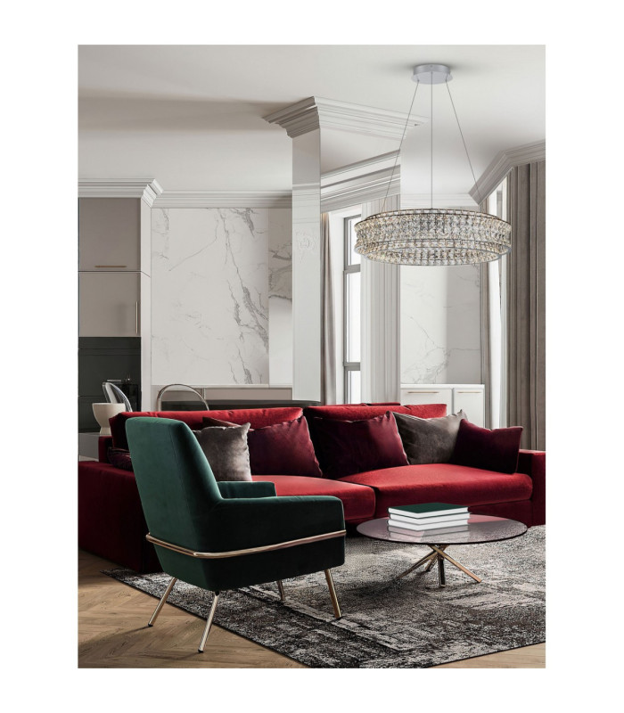 Celysia Pendant Ceiling Light Chrome Triac Dimmable LED 74W 5920lm 3500K-2