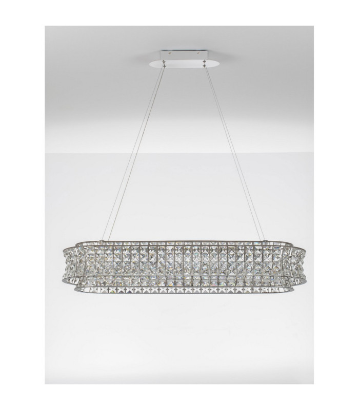 Celysia Bar Pendant Ceiling Light Chrome Triac Dimmable LED 74W 5714lm 3500K-3