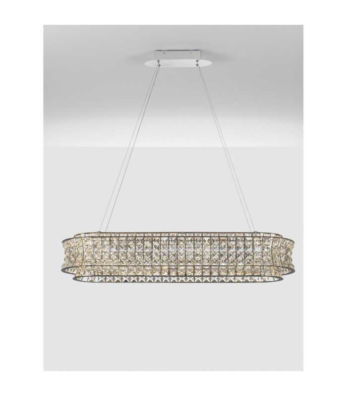 Celysia Bar Pendant Ceiling Light Chrome Triac Dimmable LED 74W 5714lm 3500K-4