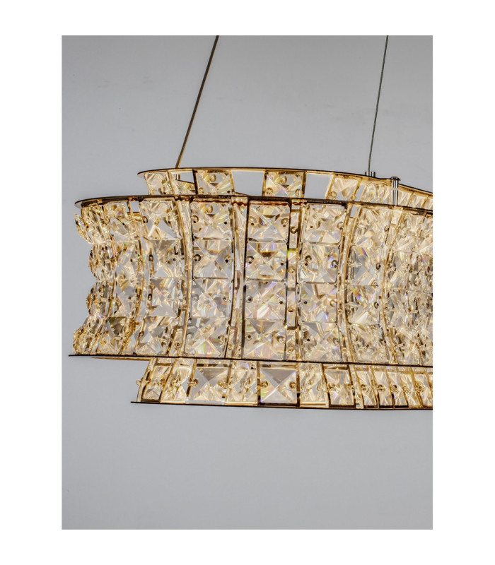 Celysia Bar Pendant Ceiling Light Chrome Triac Dimmable LED 74W 5714lm 3500K-5