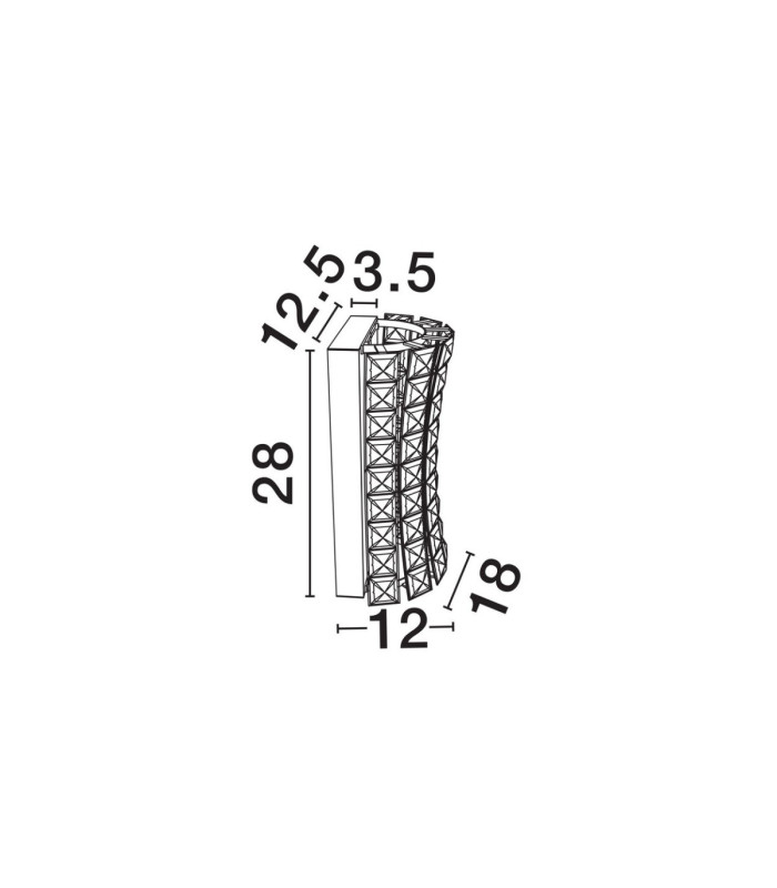 Celysia Wall Lamp Chrome LED 12W 720lm 3500K-9