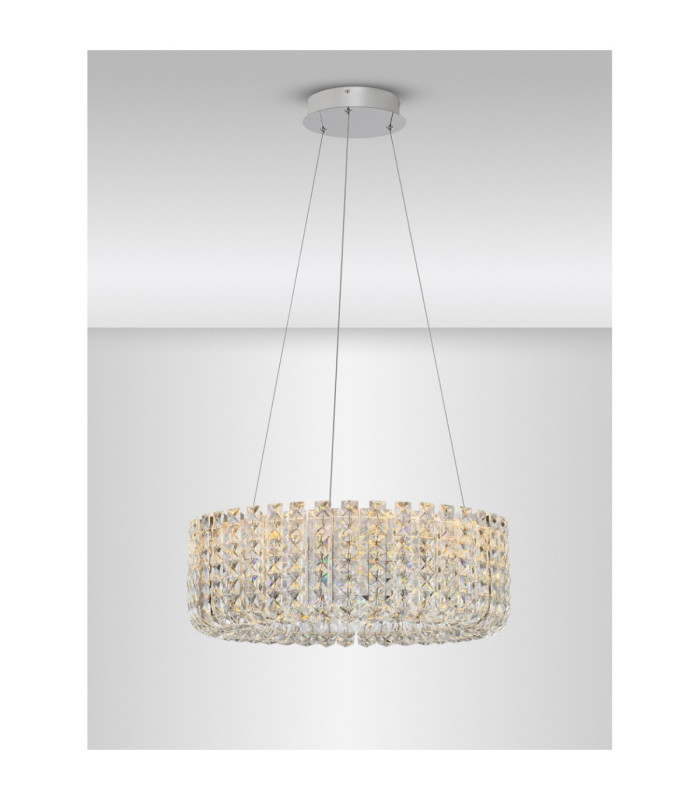 Celysia Pendant Ceiling Light Chrome Triac Dimmable LED 47W 3682lm 3500K-4