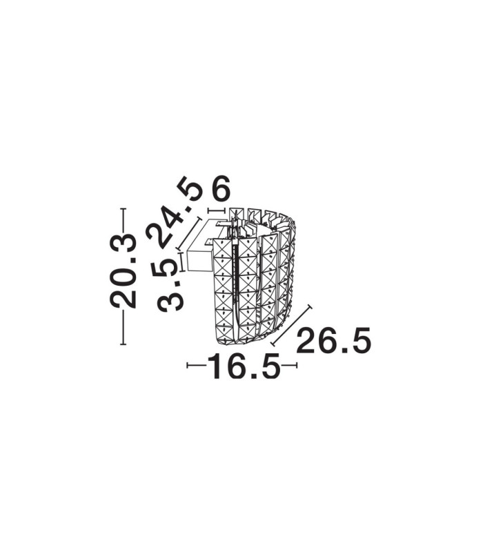 Celysia Wall Lamp Chrome LED 12W 804lm 3500K-8