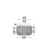 Celysia Ceiling Light Platinum Gold Triac Dimmable LED 34W 2358lm 3500K-6