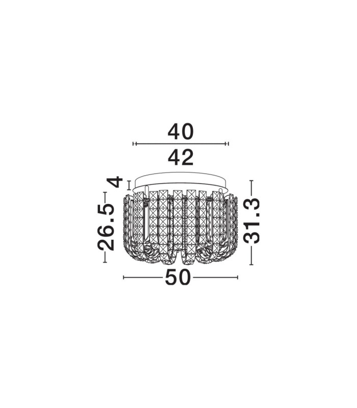 Celysia Ceiling Light Platinum Gold Triac Dimmable LED 34W 2358lm 3500K-6