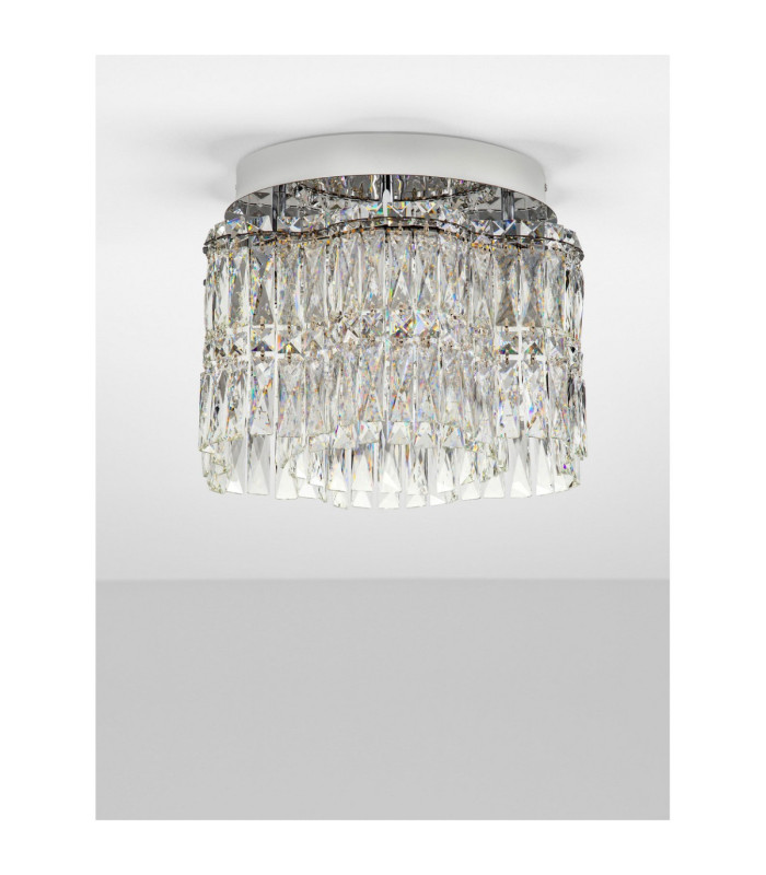Nuvia Ceiling Light Chrome Triac Dimmable LED 28W 1680lm 3500K-3