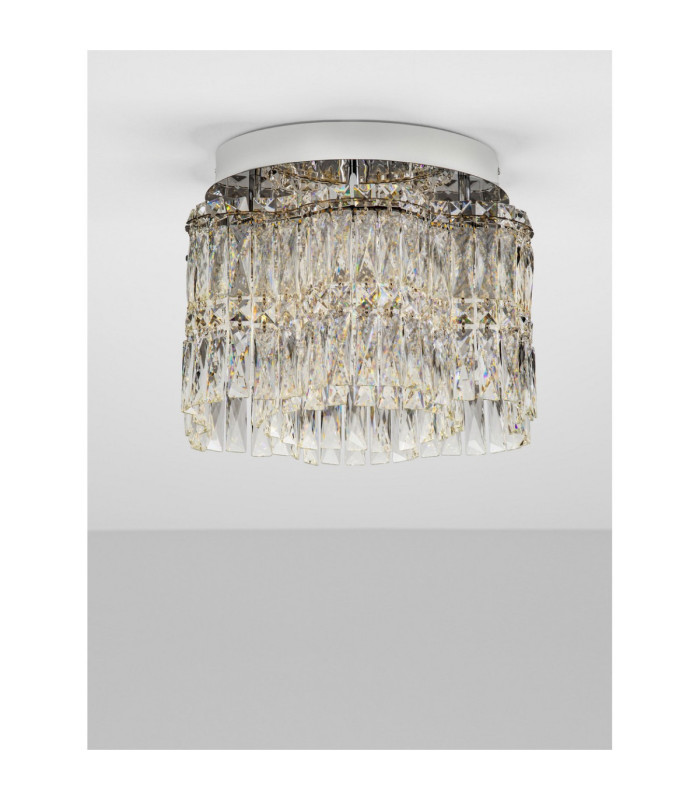 Nuvia Ceiling Light Chrome Triac Dimmable LED 28W 1680lm 3500K-4