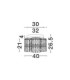 Nuvia Ceiling Light Chrome Triac Dimmable LED 28W 1680lm 3500K-6