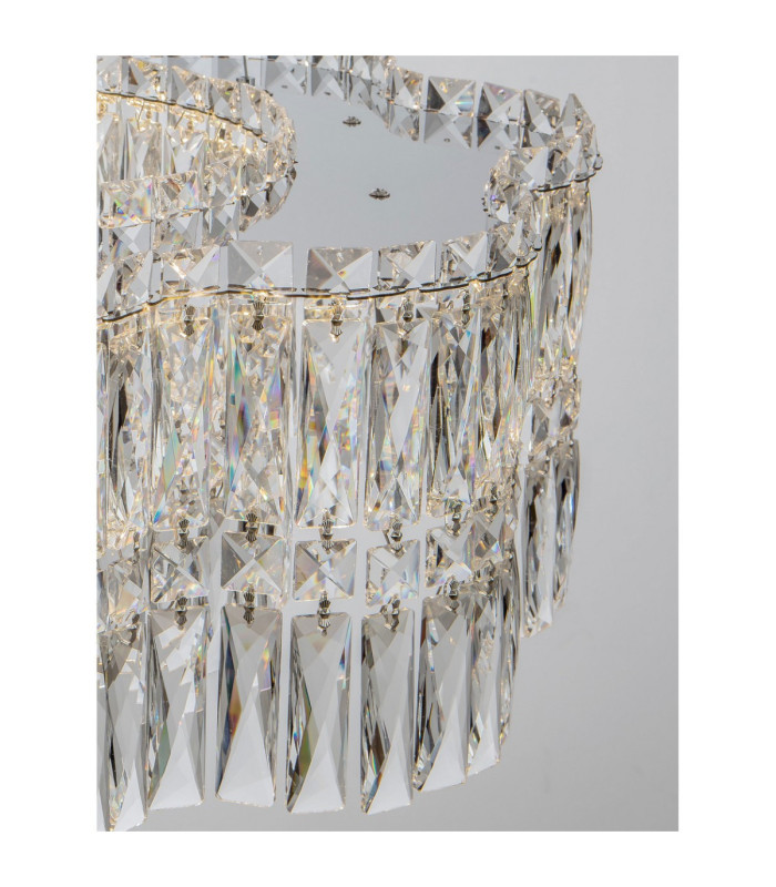 Nuvia Pendant Ceiling Light Chrome Triac Dimmable LED 34W 2040lm 3500K-5
