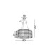 Nuvia Pendant Ceiling Light Chrome Triac Dimmable LED 34W 2040lm 3500K-6