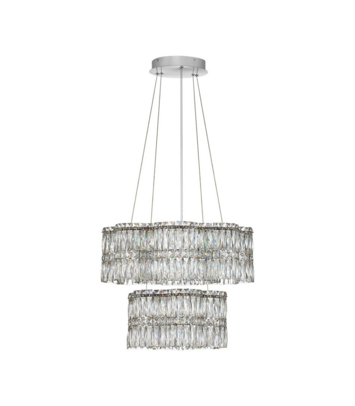 Nuvia Pendant Ceiling Light Chrome Triac Dimmable LED 56W 4119lm 3500K-1