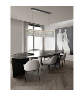 Nuvia Bar Pendant Ceiling Light Chrome Triac Dimmable LED 34W 2619lm 3500K-2