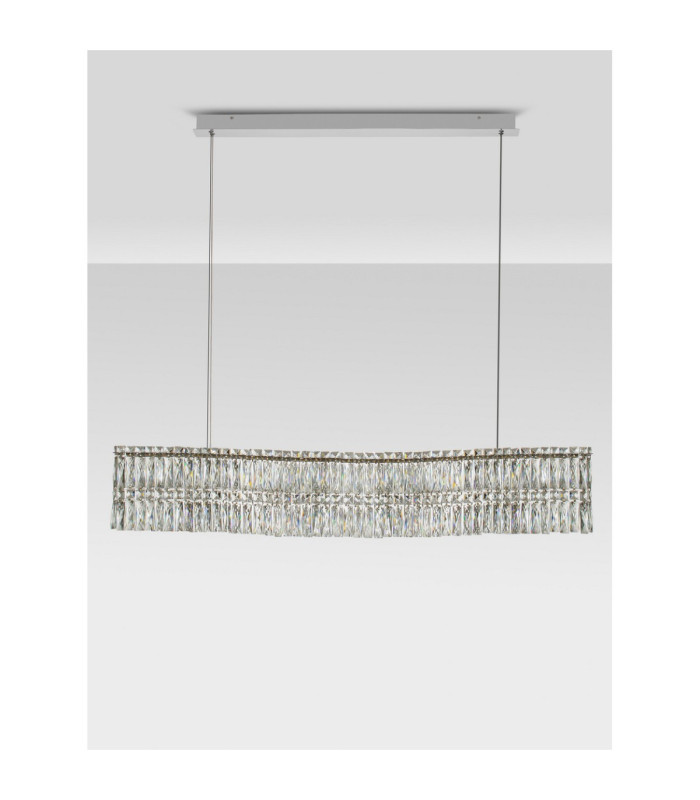 Nuvia Bar Pendant Ceiling Light Chrome Triac Dimmable LED 34W 2619lm 3500K-3