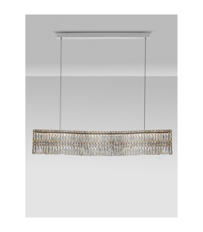 Nuvia Bar Pendant Ceiling Light Chrome Triac Dimmable LED 34W 2619lm 3500K-4