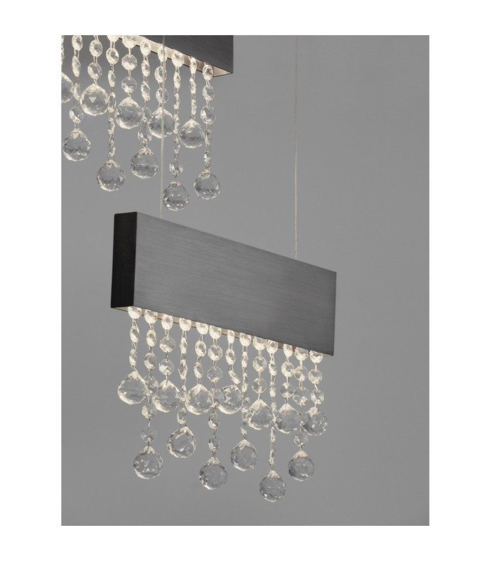 Crista Pendant Ceiling Light Black Triac Dimmable LED 84W 4175lm 3500K-5