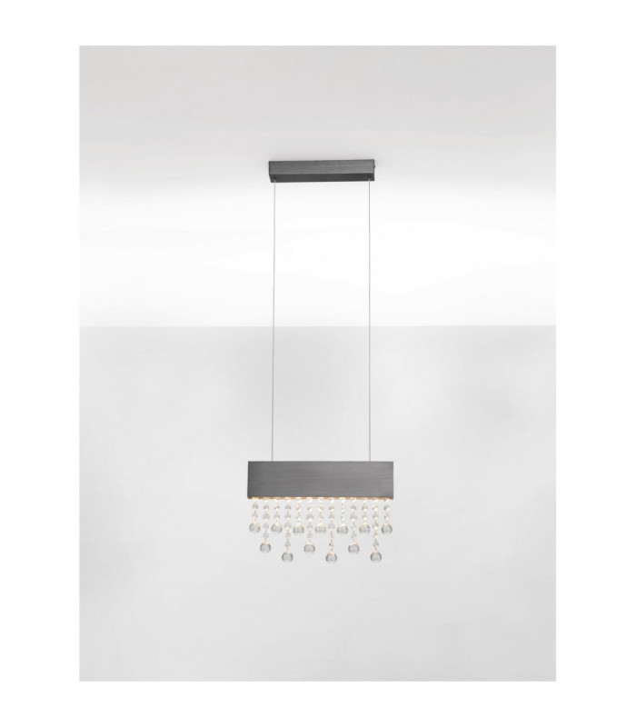 Crista Pendant Ceiling Light Black Triac Dimmable LED 20W 1049lm 3500K-4