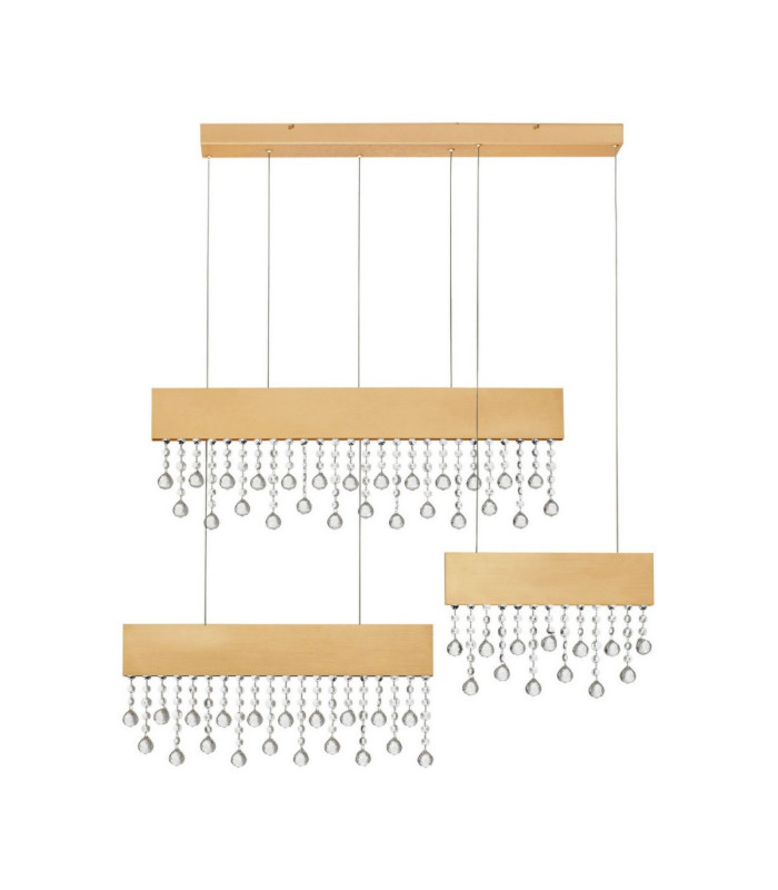 Crista Pendant Ceiling Light Brushed Gold Triac Dimmable LED 84W 4175lm 3500K-1