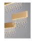 Crista Pendant Ceiling Light Brushed Gold Triac Dimmable LED 84W 4175lm 3500K-6