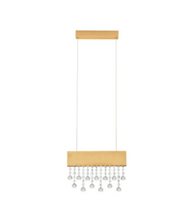 Crista Pendant Ceiling Light Brushed Gold Triac Dimmable LED 20W 1049lm 3500K-1