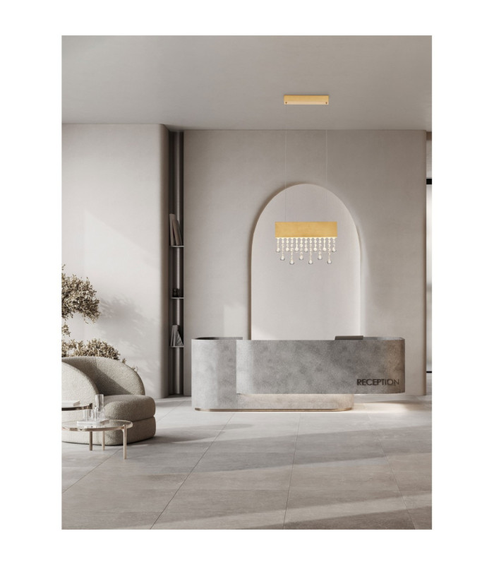 Crista Pendant Ceiling Light Brushed Gold Triac Dimmable LED 20W 1049lm 3500K-2