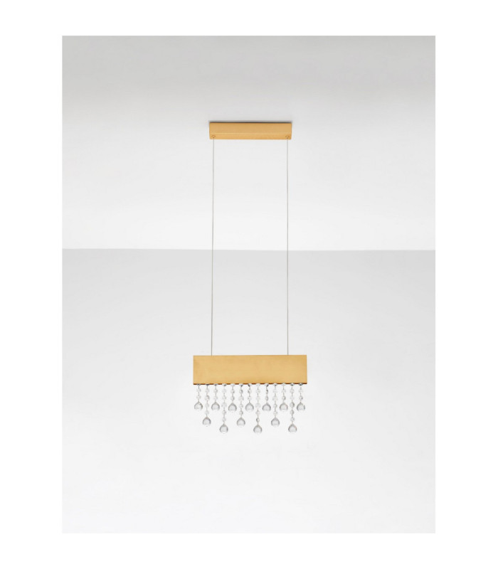 Crista Pendant Ceiling Light Brushed Gold Triac Dimmable LED 20W 1049lm 3500K-3